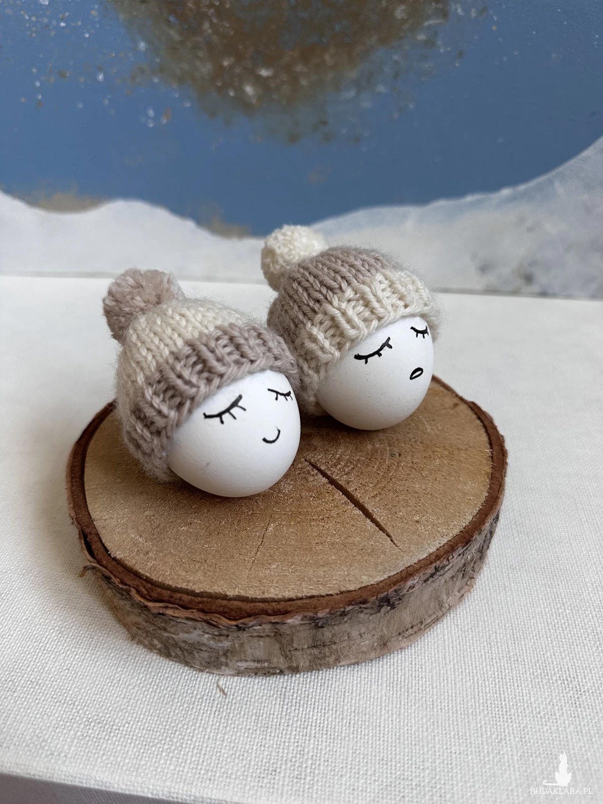 Czapeczki na jajka wielkanocne - zestaw 2 szt.